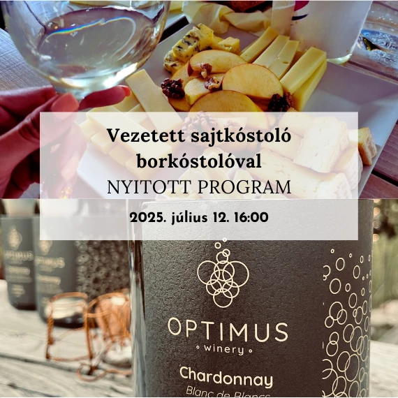 Vezetett sajtkóstoló borkóstolóval - nyitott program - 2025. július 12. 16:00